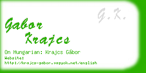 gabor krajcs business card