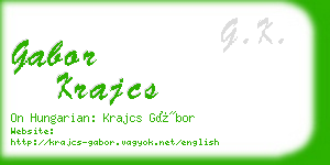 gabor krajcs business card